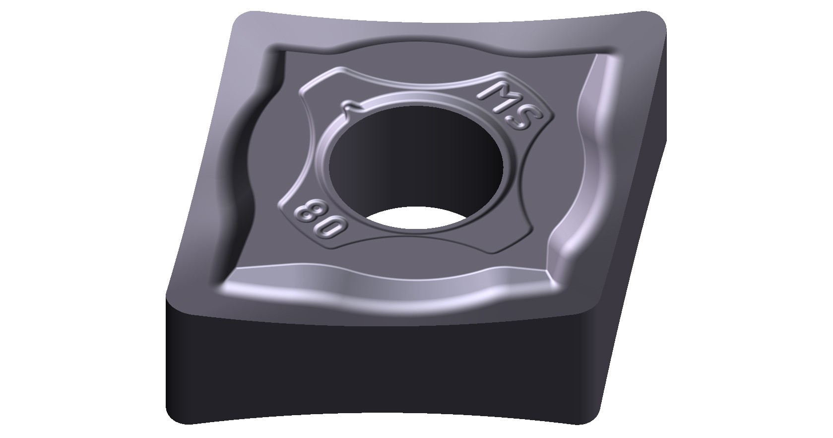 PLAQUITA INTERCAMBIABLE TORNEADO CNMG 80º NEGATIVA - 8510 - CNMG-120404-E-ZM-C-G15