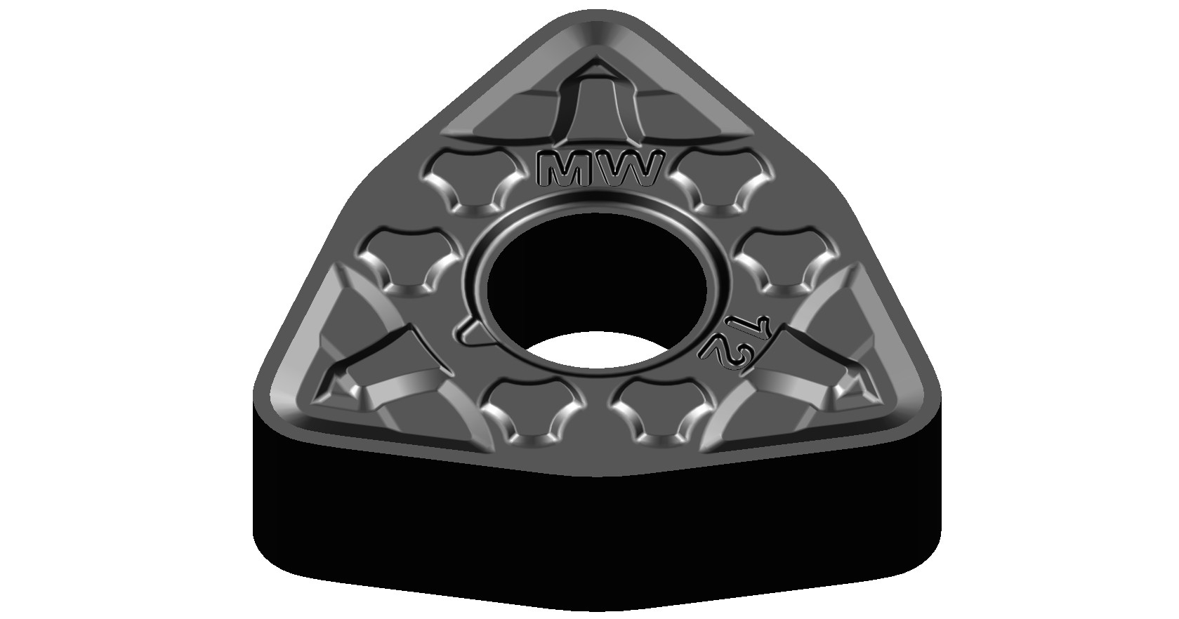 PLAQUITA INTERCAMBIABLE TORNEADO WNMG 80º NEGATIVA - 8580 - WNMG-060408-ZWM-C-G25