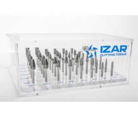 JUEGO FRESAS ROTATIVAS METAL DURO - 9200 - EXPO 48 PCS. 6x6 / 8x6 / 9,6x6 / 12,7x6 mm DENT. 6 (Ref. 9260-51-54-58-67-68)