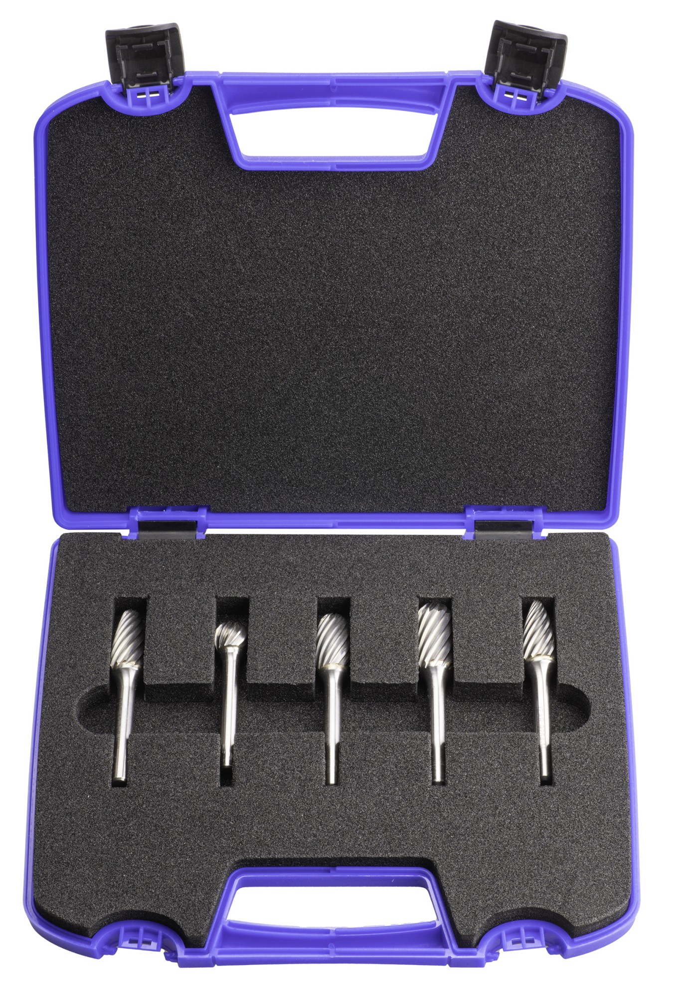 JUEGO FRESAS ROTATIVAS METAL DURO - 9200 - SET 5 PCS. 12,7x6 mm DENT. M (Ref. 9251-54-57-58-68)