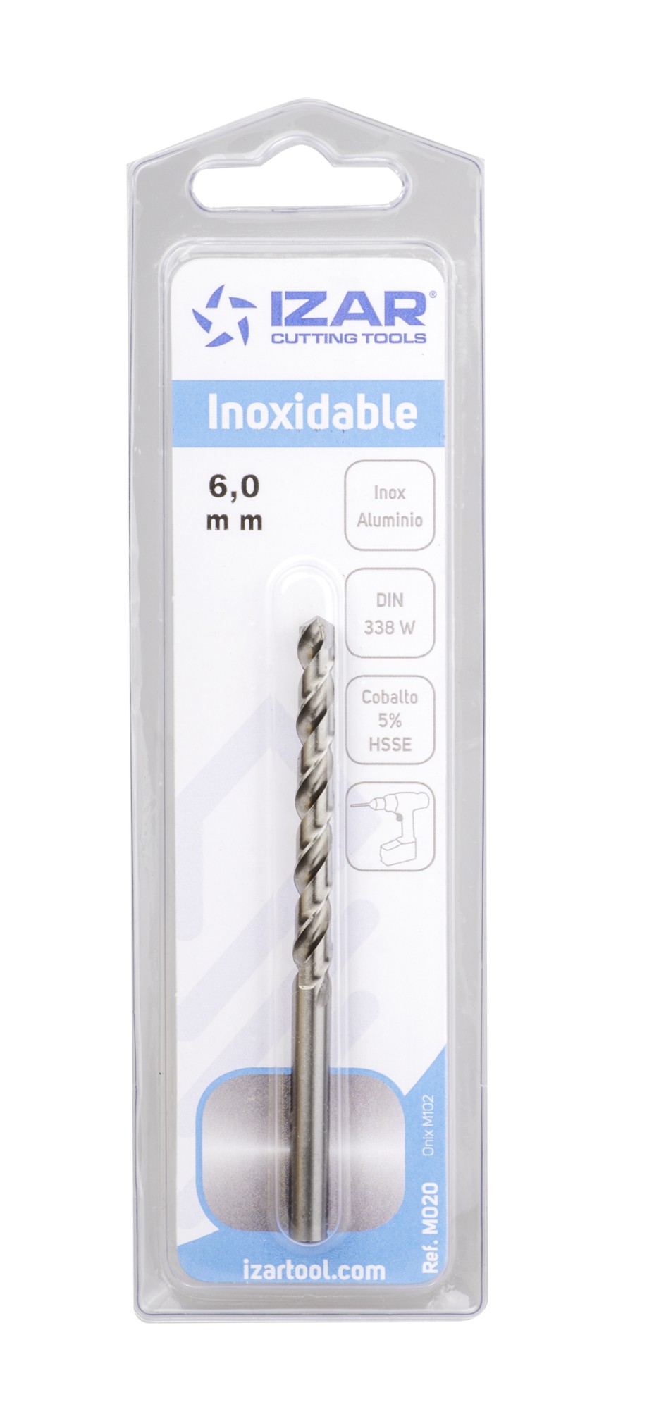 BROCA HSS Co DIN338W INOX - M020 - 1,00 mm