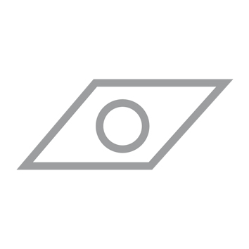 PLACA-BASE  PORTAPLAQUITAS TORNEADO - 8815 - Placa Base rómbica 35º-ø6,7X25,9X9,2 (pack 5 uds.  -  precio/ud.)