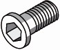 TORNILLO PORTAPLAQUITAS TORNEADO - 8816 - Tornillo allen 2-M3X0,5-5,9X4,1Xø5,5 (pack 5 uds.  -  precio/ud.)