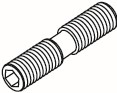 TORNILLO PORTAPLAQUITAS TORNEADO - 8816 - Tornillo abrazadera allen 3-M6X1-R-L-20,5X7,1 (pack 5 uds.  -  precio/ud.)
