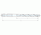 REF. 1613 BROCA HSS HEXAGONAL 1/4 LARGA DIN E6.3 METAL