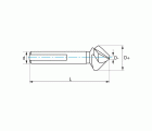 REF. 2571 AVELLANADOR HSS Co DIN335C 90º ANTIVIBRACIÓN 3Z HELICOIDAL
