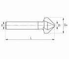 REF. 2574 AVELLANADOR HSS Co DIN335C 90º ANTIVIBRACIÓN