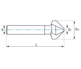 REF. 2574 AVELLANADOR HSS Co DIN335C 90º ANTIVIBRACIÓN