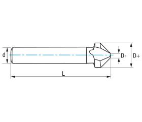 REF. 2575 AVELLANADOR HSS Co DIN335C 90º