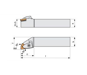 REF. 8790 PORTAPLAQUITAS TORNEADO EXTERIOR DWLN-95º NEGATIVA (WNMG)