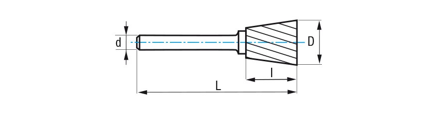 REF. 9252 FRESA ROTATIVA METAL DURO TIPO N CONO INVERTIDO