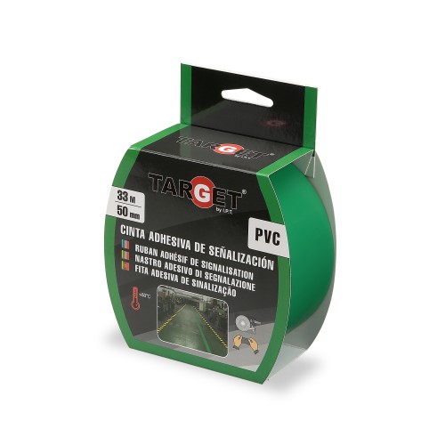 CINTA ADHESIVA DE SEÑALIZACION VERDE DE 33M X 50mm