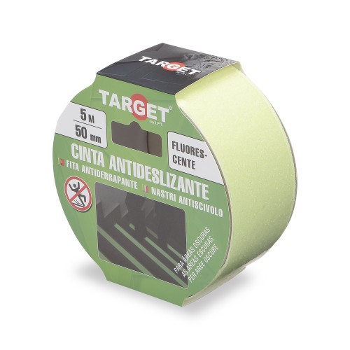 CINTA ADHESIVA ANTIDESLIZANTE FLUORESCENTE DE 5M