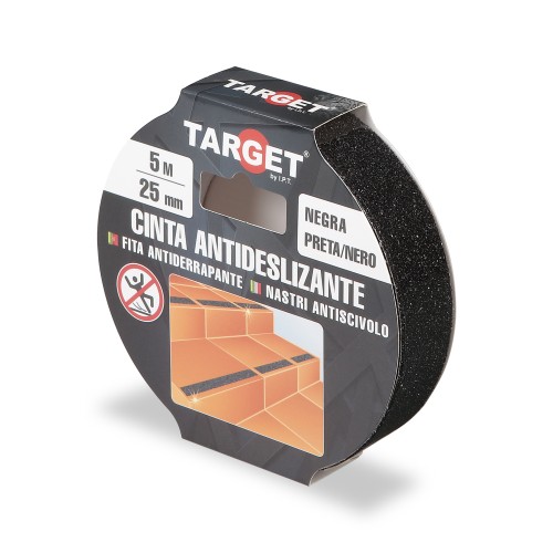 CINTA ADHESIVA ANTIDESLIZANTE NEGRA DE 5M X 25mm