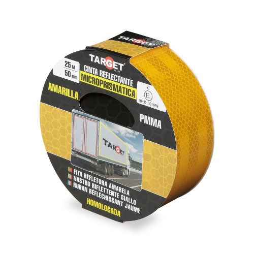CINTA ADHESIVA REFLECTANTE HOMOLOGADA E140R 25M x 50mm