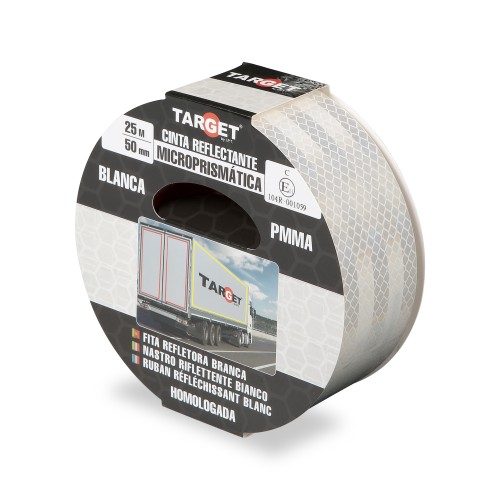CINTA ADHESIVA REFLECTANTE HOMOLOGADA E140R 25M x 50mm