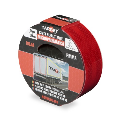 CINTA ADHESIVA REFLECTANTE HOMOLOGADA E140R 25M x 50mm