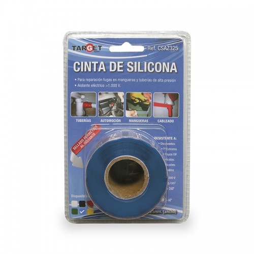 CINTA DE SILICONA AZUL 3M X 25mm