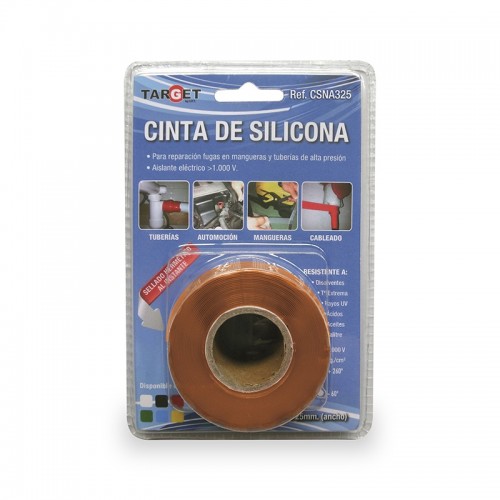 CINTA DE SILICONA NARANJA 3M X 25mm