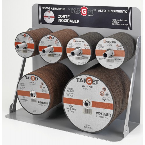 EXPOSITOR DISCOS ABRASIVOS CORTE INOXIDABLE