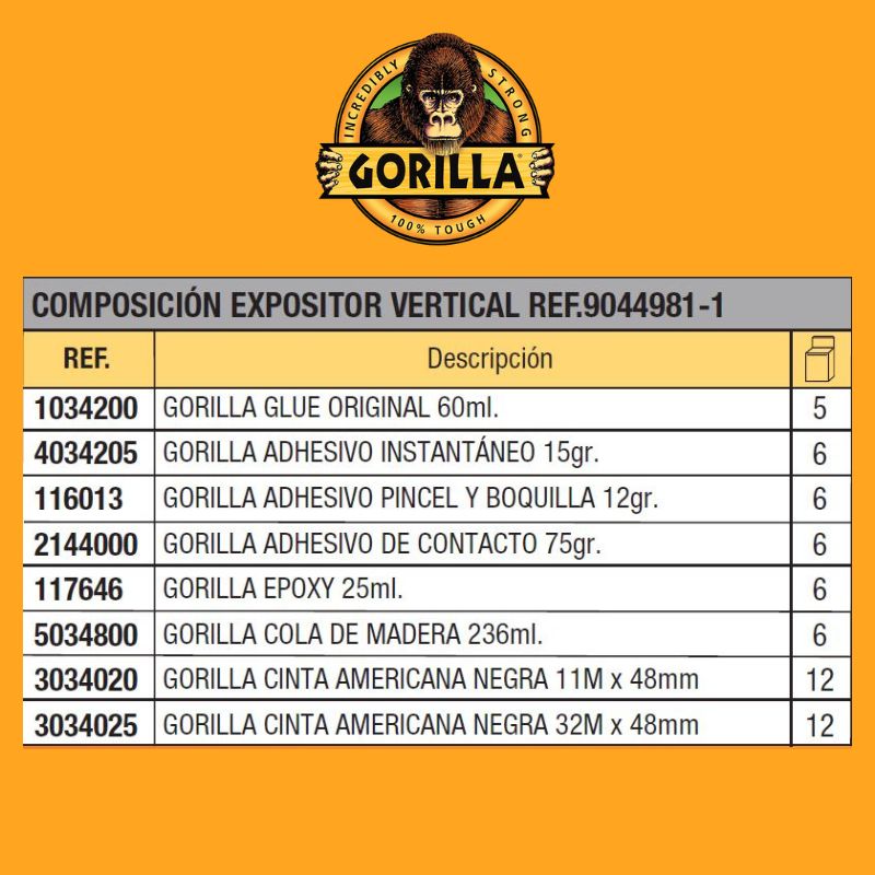 Expositor vertical mixto adhesivos y cintas
