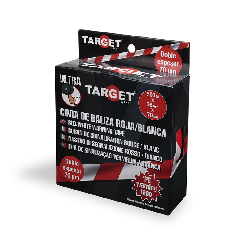 CINTA DE BALIZA NO ADHESIVA DOBLE GROSOR 500M X 76mm