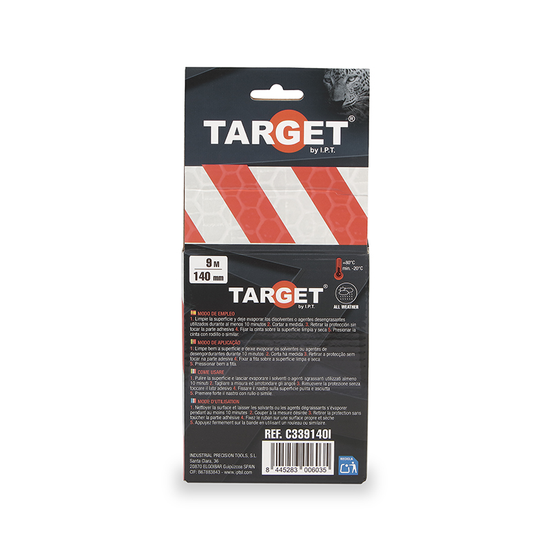 Cinta adhesiva reflectante din 30710 de 9 m x 140 mm a izquierdas