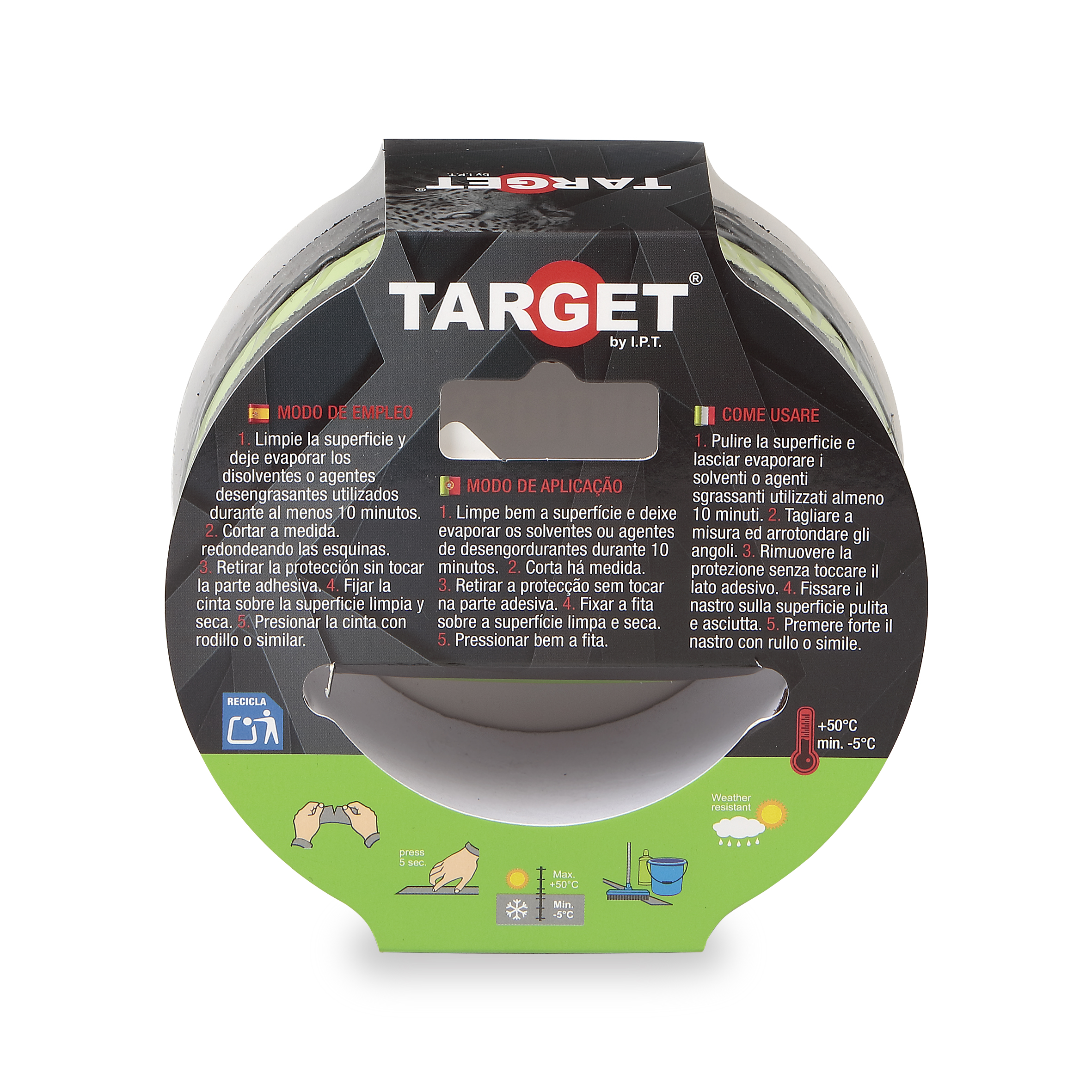 CINTA ADHESIVA ANTIDESLIZANTE BANDA LUMINISCENTE DE 5M X 50mm