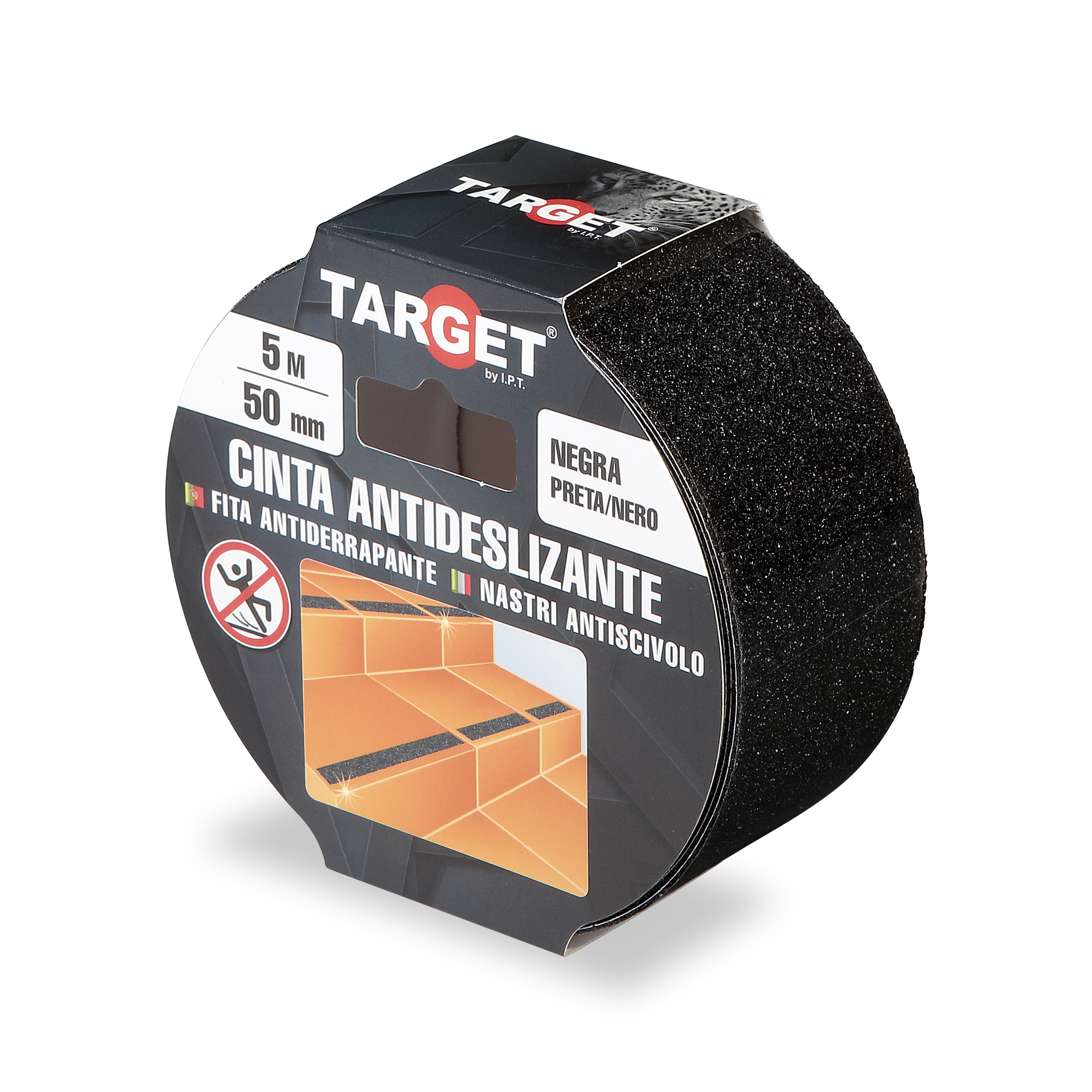 CINTA ADHESIVA ANTIDESLIZANTE NEGRA DE 5M X 50mm