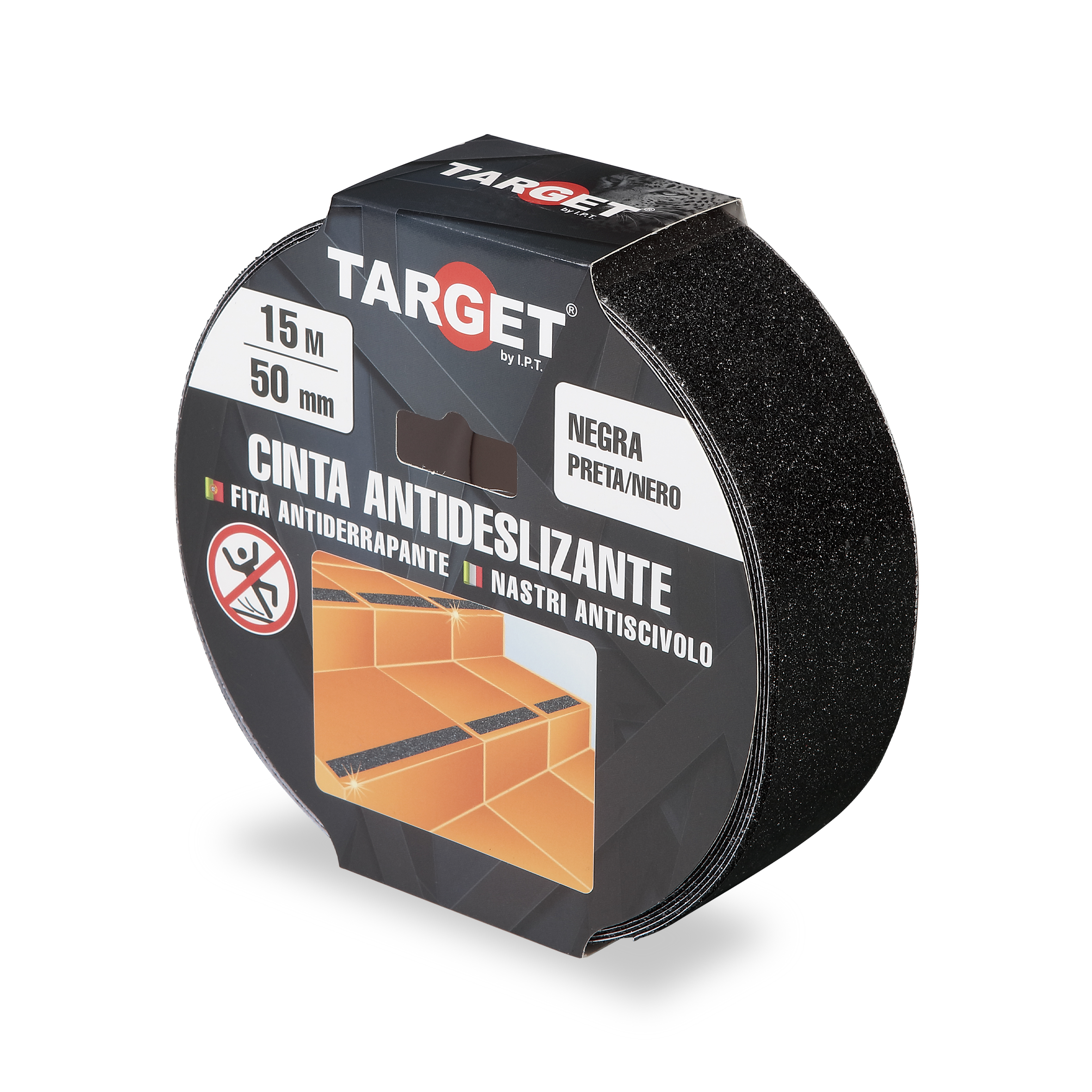 CINTA ADHESIVA ANTIDESLIZANTE NEGRA DE 15M X 50mm