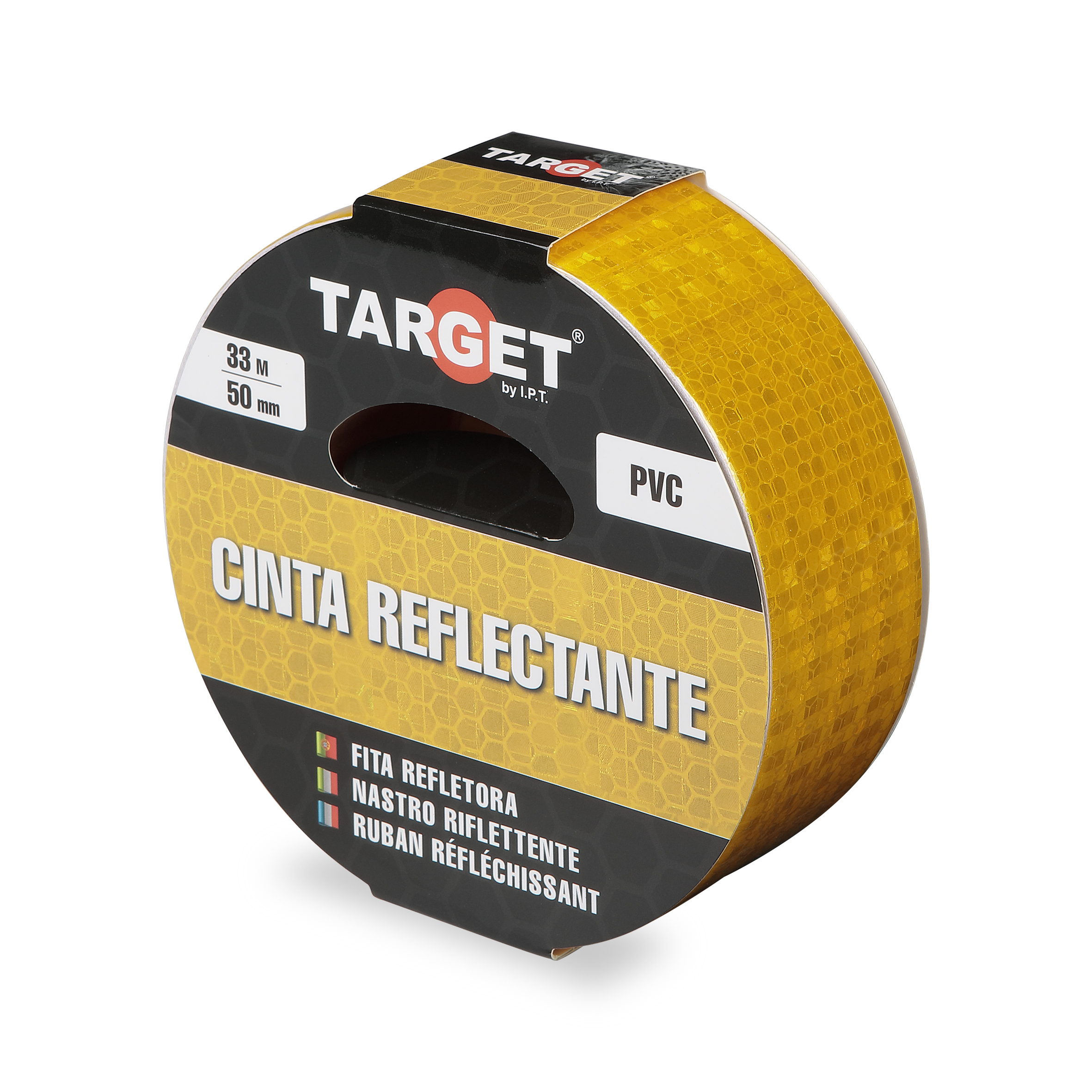 CINTA ADHESIVA REFLECTANTE AMARILLA DE 33M X 50mm
