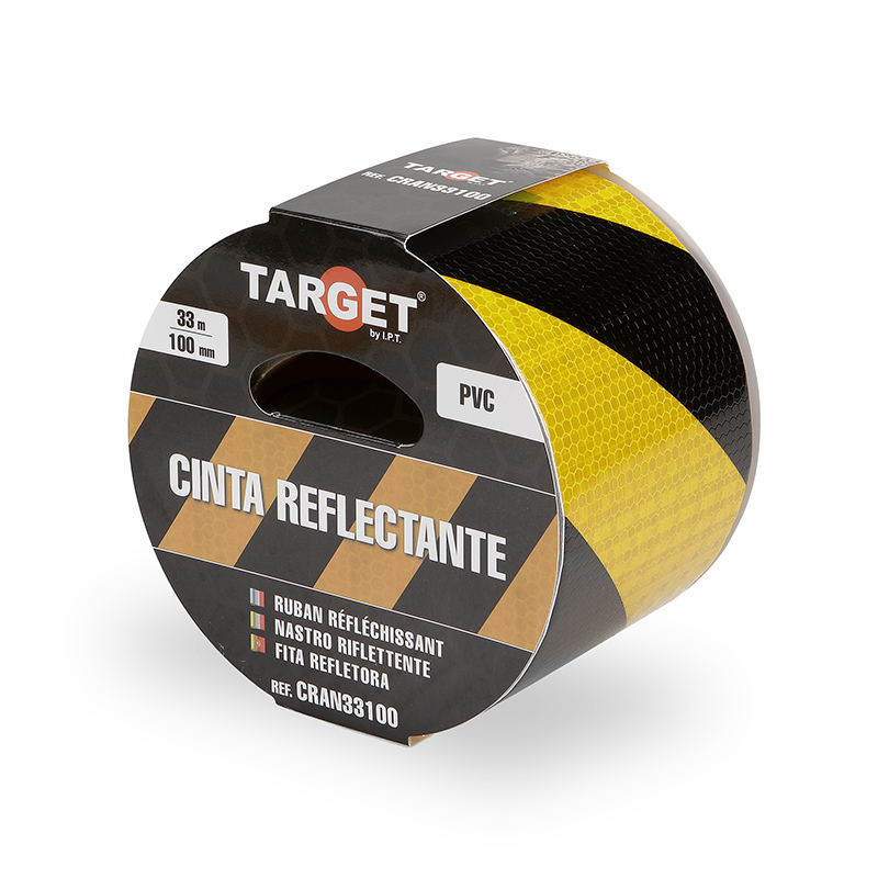 TARGET CINTA ADHESIVA REFLECTANTE BI-COLOR EXTRA ANCHA DE 33M X 100mm