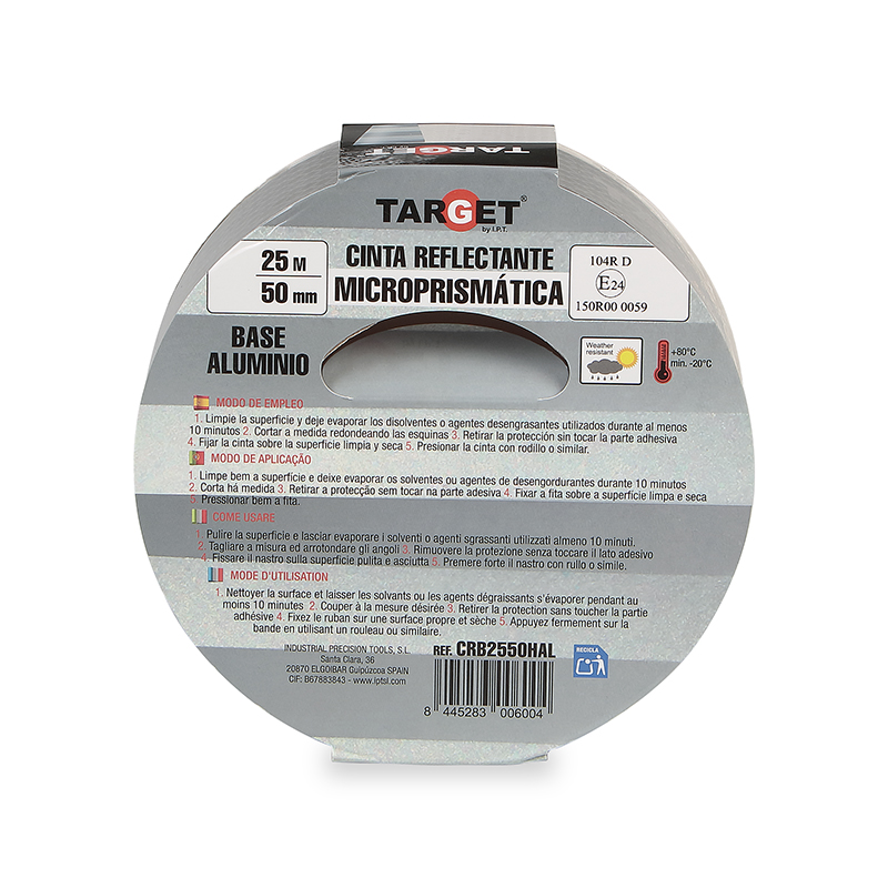 Cinta reflectante homologada para camiones reforzada con base de aluminio blanca