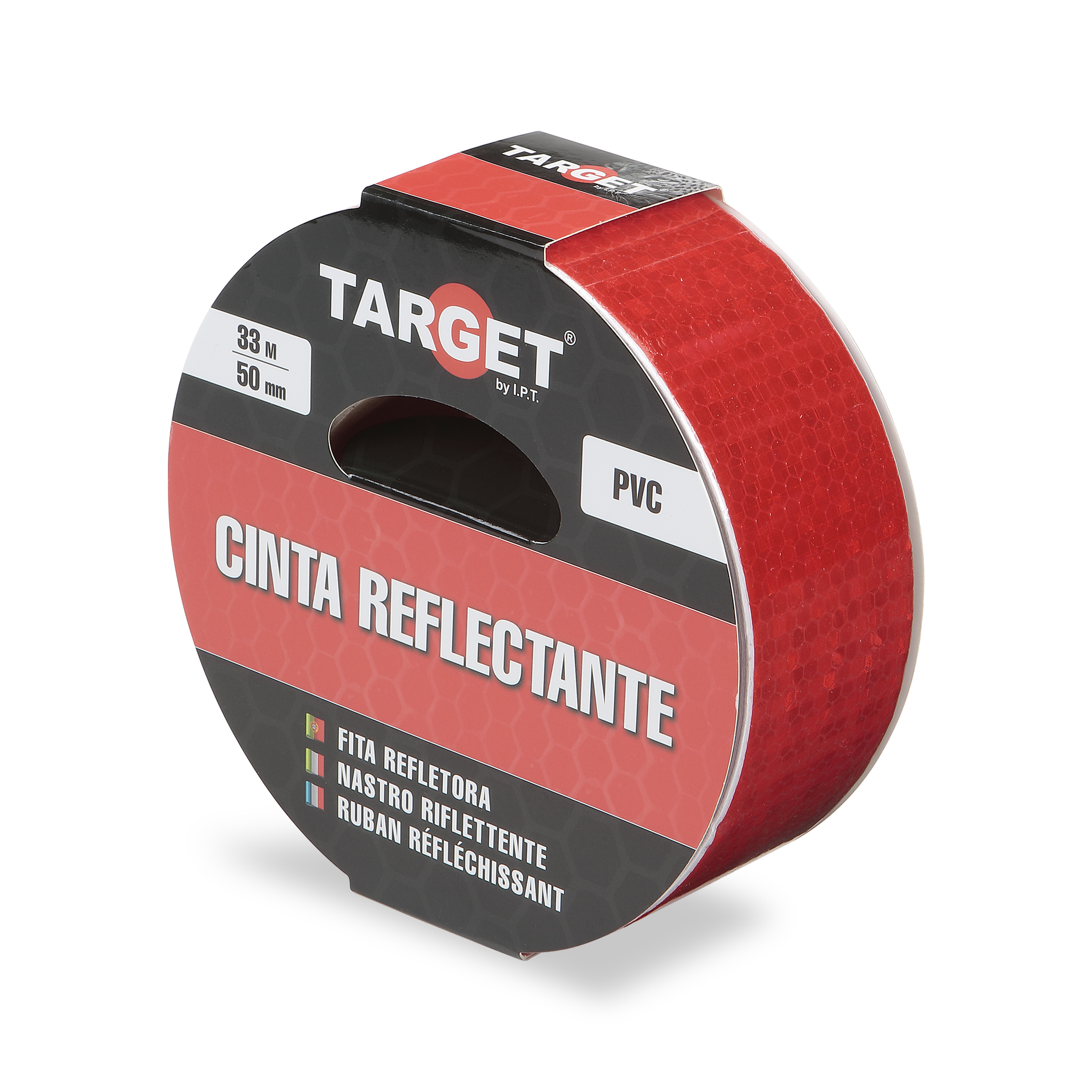 CINTA ADHESIVA REFLECTANTE ROJA DE 33M X 50mm