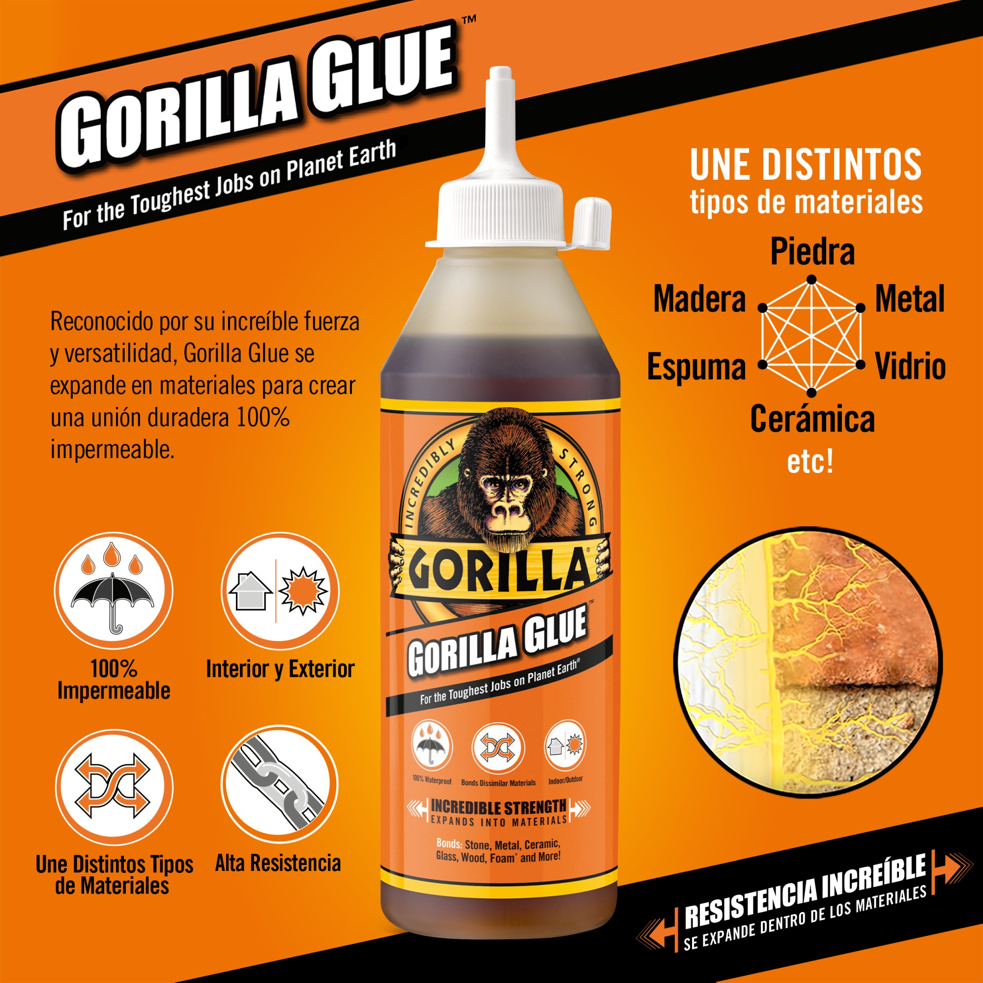 ADHESIVO GORILLA GLUE ORIGINAL 250ml