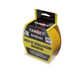 Cinta adhesiva de señalización duradera amarilla de 33 m x 50 mm