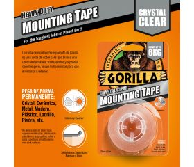 CINTA DOBLE CARA GORILLA 1,5 M X 25 mm TRANSPARENTE