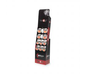EXPOSITOR VERTICAL CINTAS ANTIDESLIZANTES TRANSPARENTES