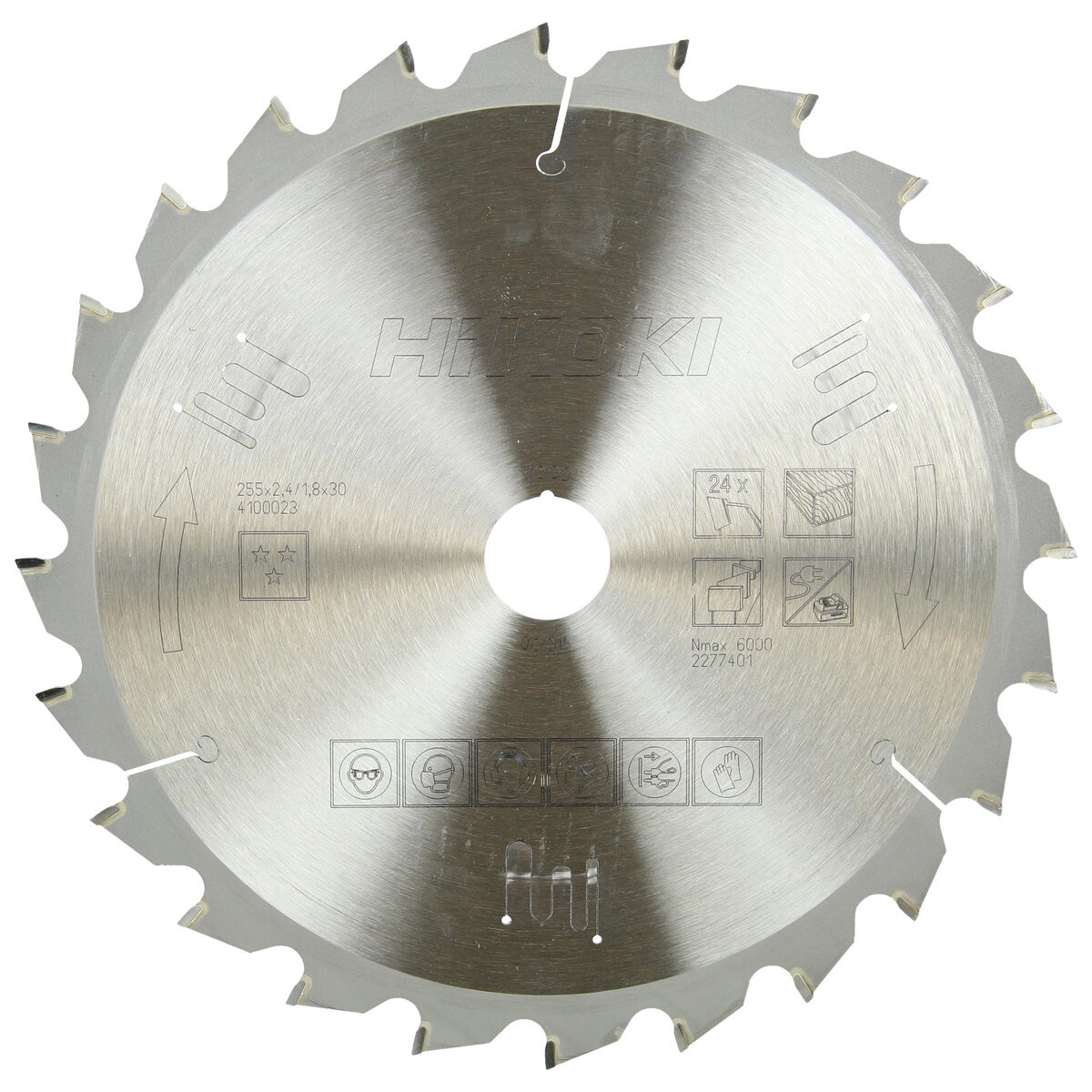 Hoja de sierra TCT madera 255x30 Z24 diente alterno / plano