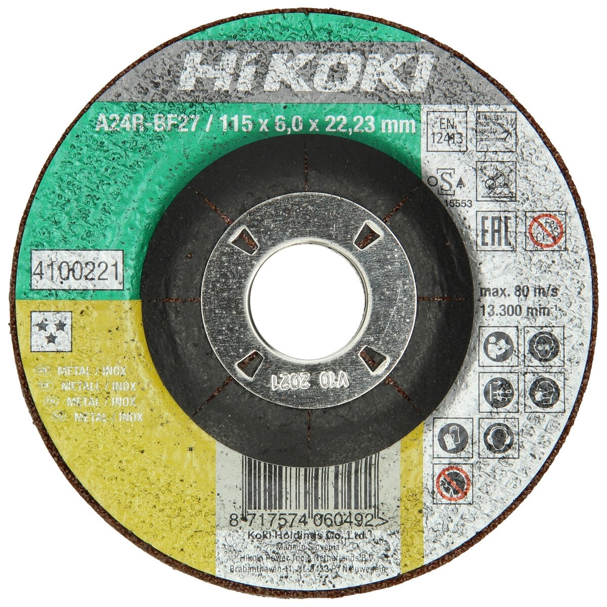 Disco de desbaste 115x6,0x22,23 mm, Inox, DPC