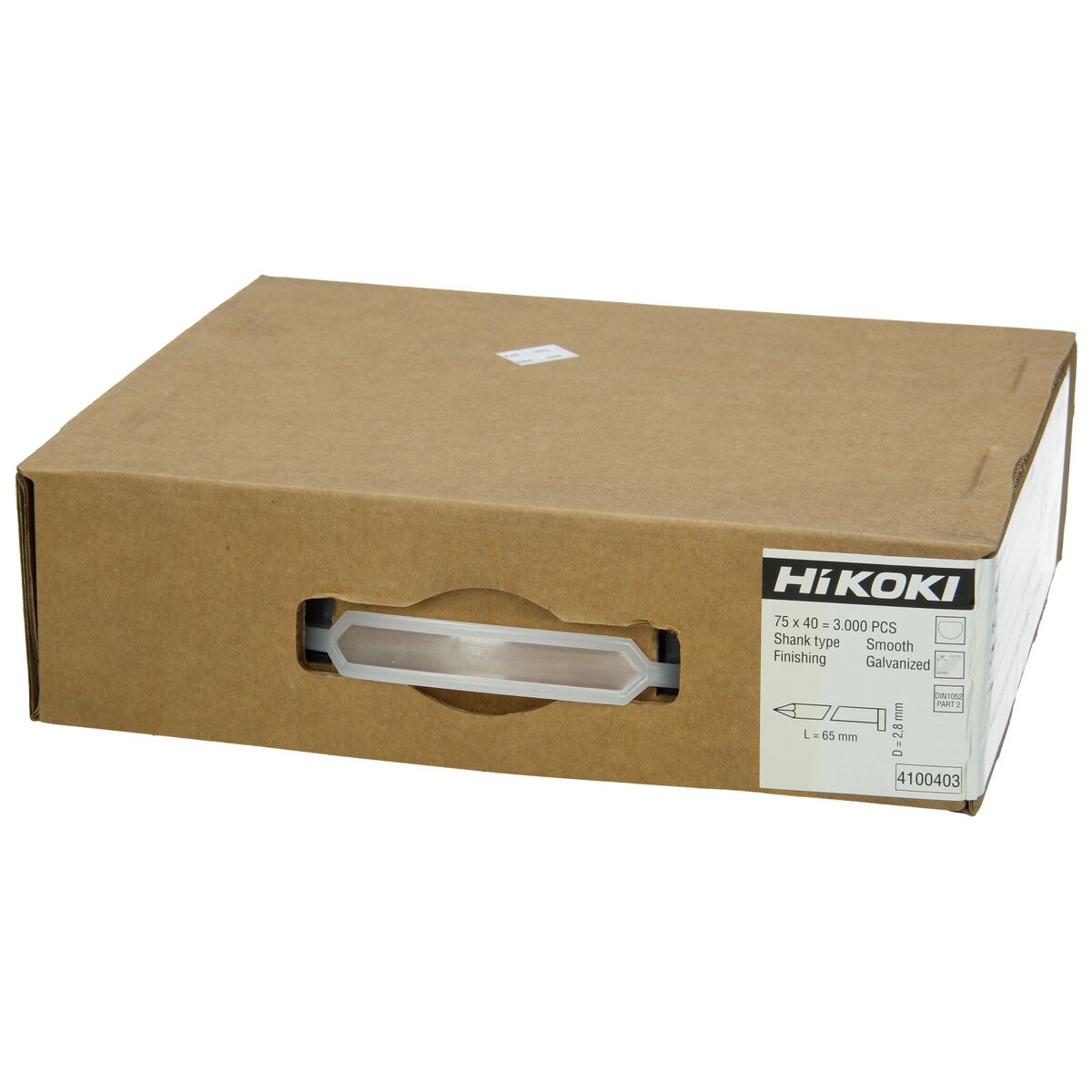 3000 clavos para estructuras 34° cabeza en D 2,8 x 65 mm, caña lisa, MHD