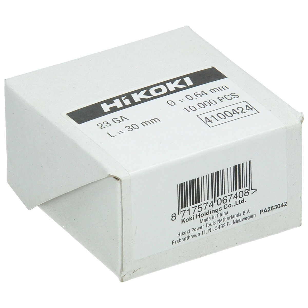 10000 clavos pin calibre 23 30 mm recto, electrogalvanizado