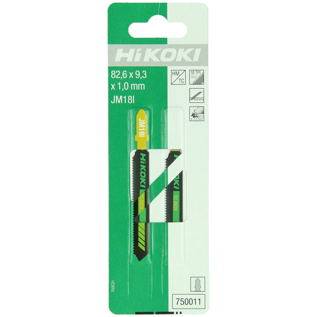 2 hojas de sierra de calar acero Inox carburo JM18I/T118EHM