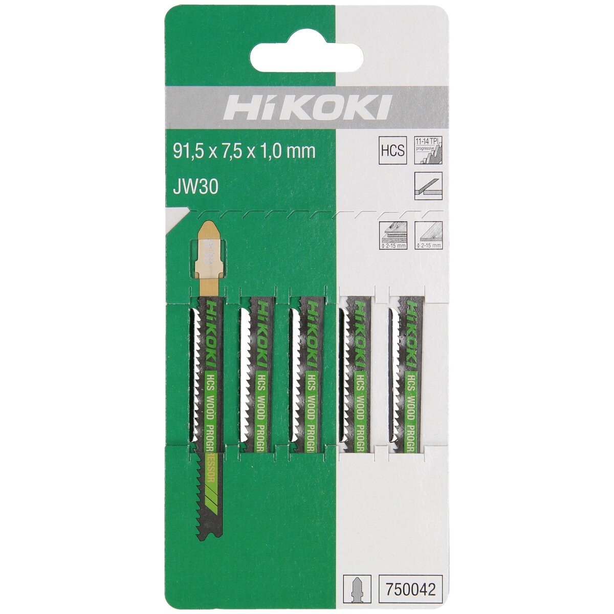 5 hojas de sierra de calar madera HCS JW30/T119B