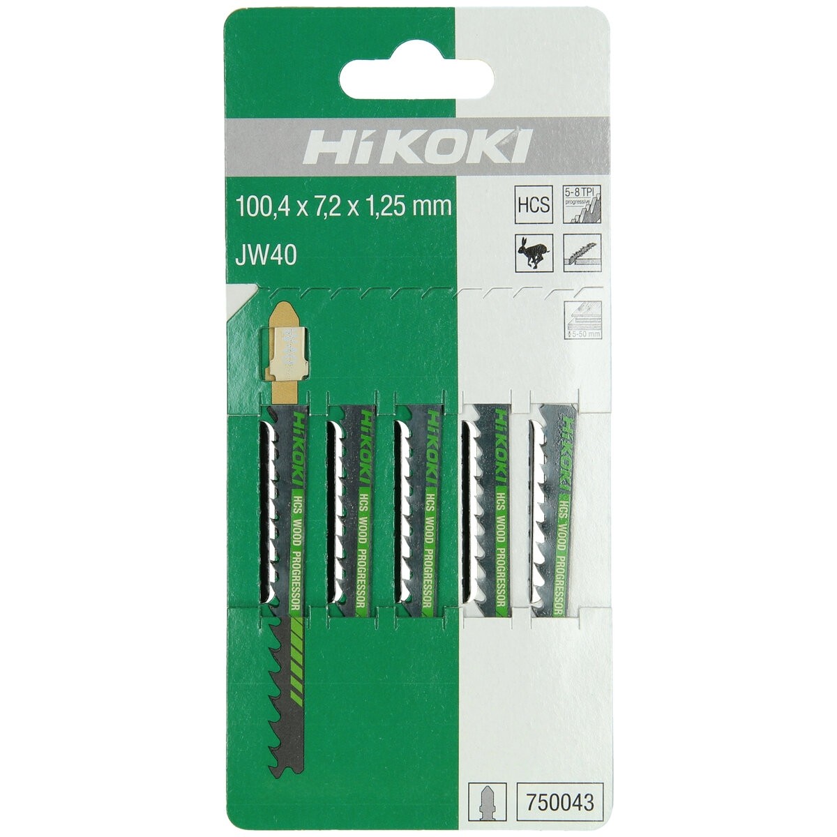 5 hojas de sierra de calar madera HCS JW40/T144D