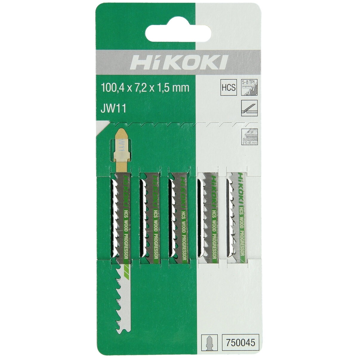 5 hojas de sierra de calar madera HCS JW11/T101D