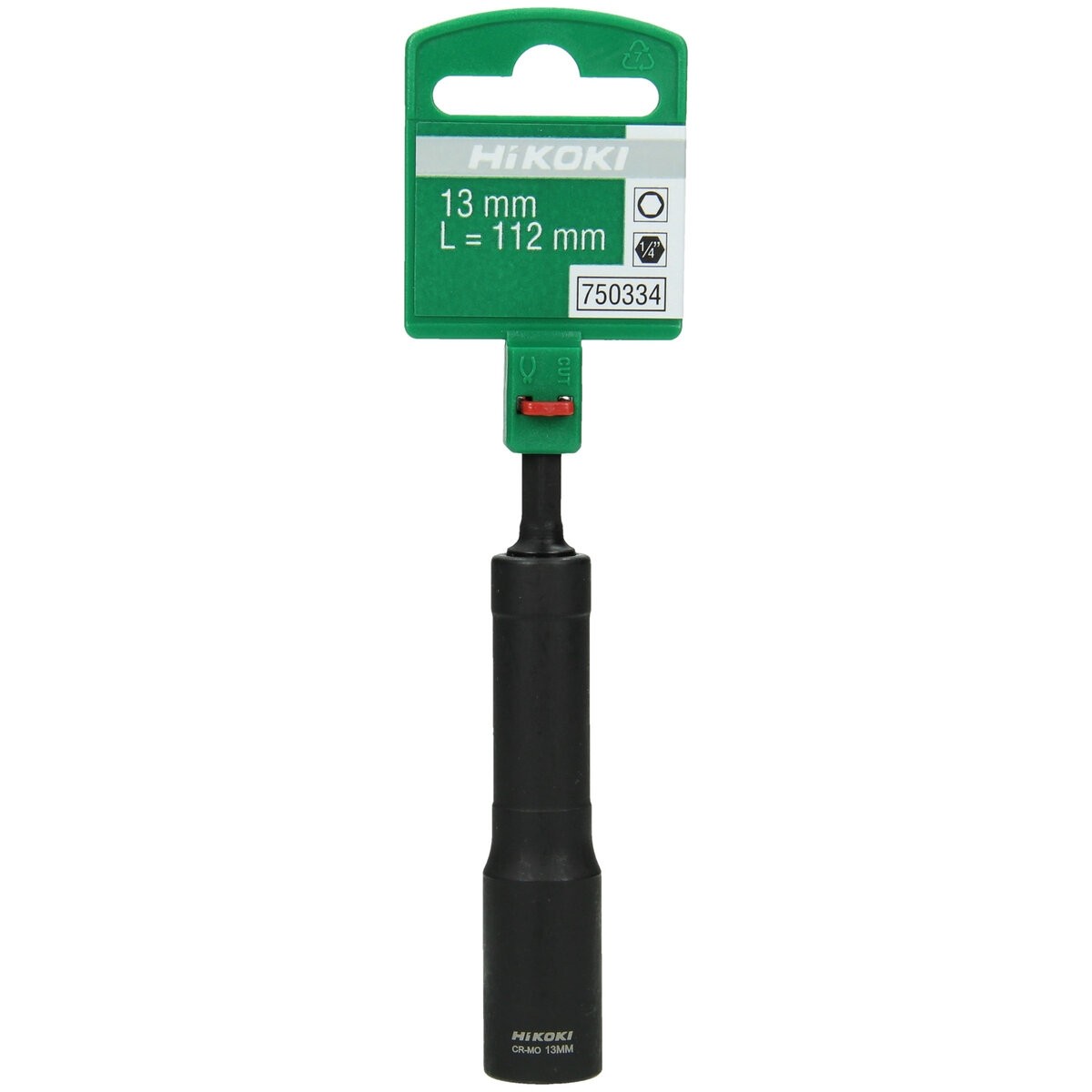 Llave de vaso basculante, 13 x 112mm, con HEX 1/4