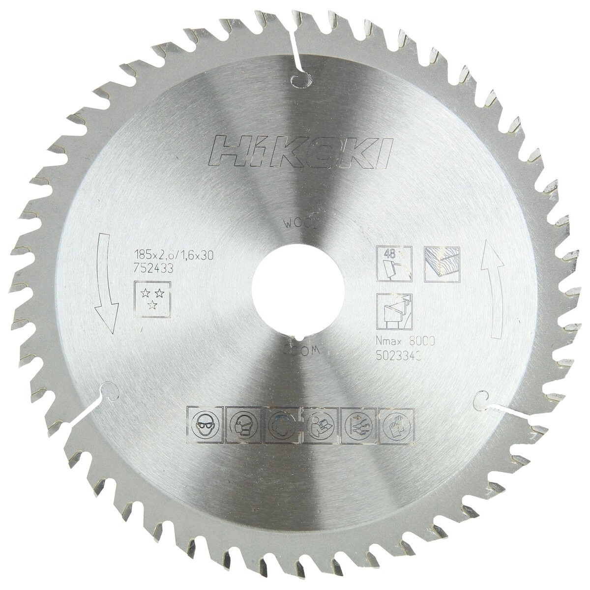 Hoja de sierra TCT madera 185x30 Z48 diente alterno