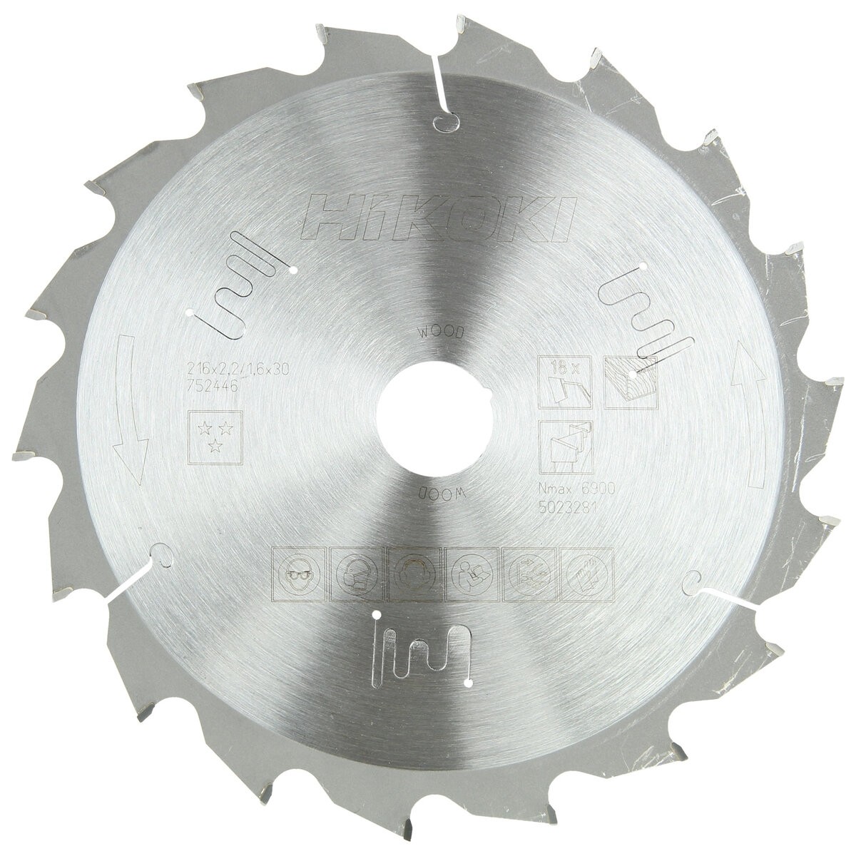 Hoja de sierra TCT madera 216x30 Z18 diente alterno