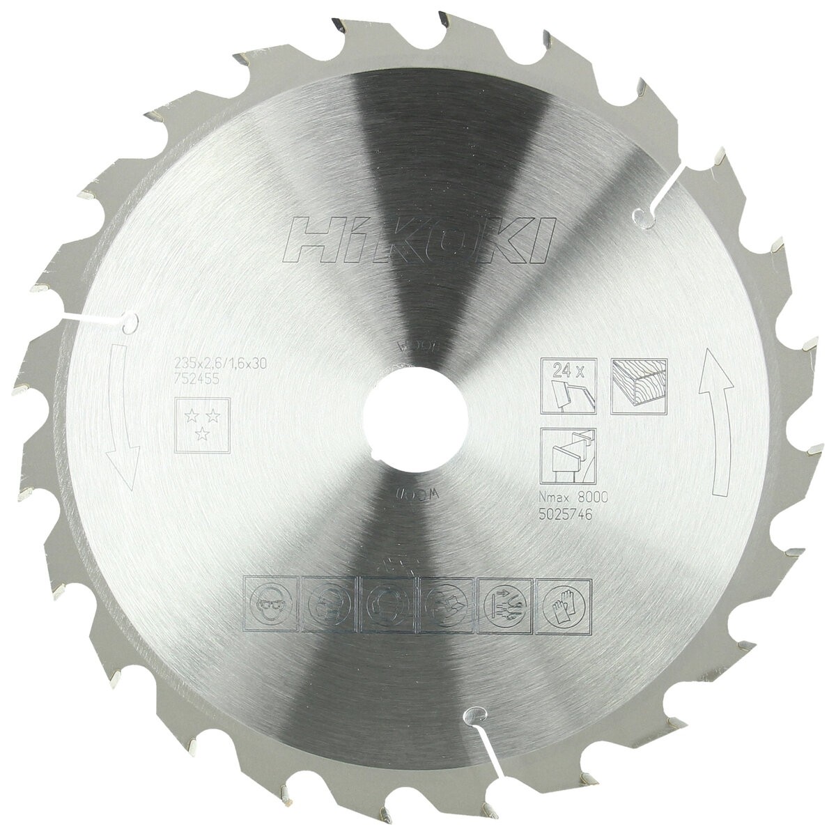 Hoja de sierra TCT madera 235x30 Z24 diente alterno